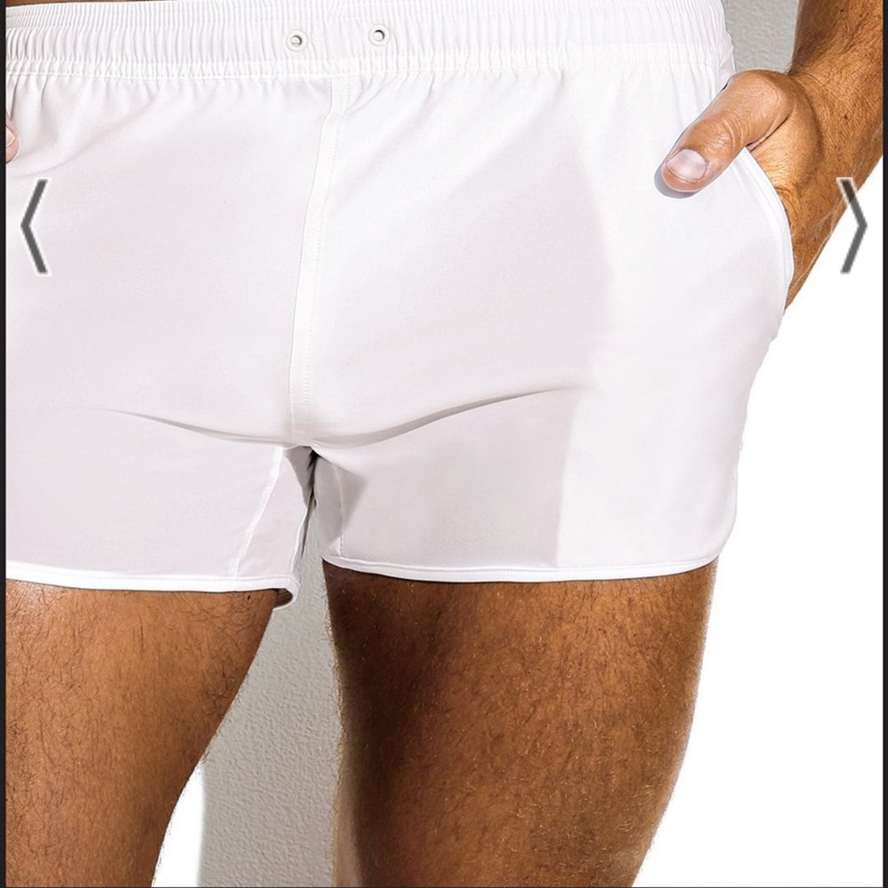 Charlies White Athletic Shorts Tailored Fit